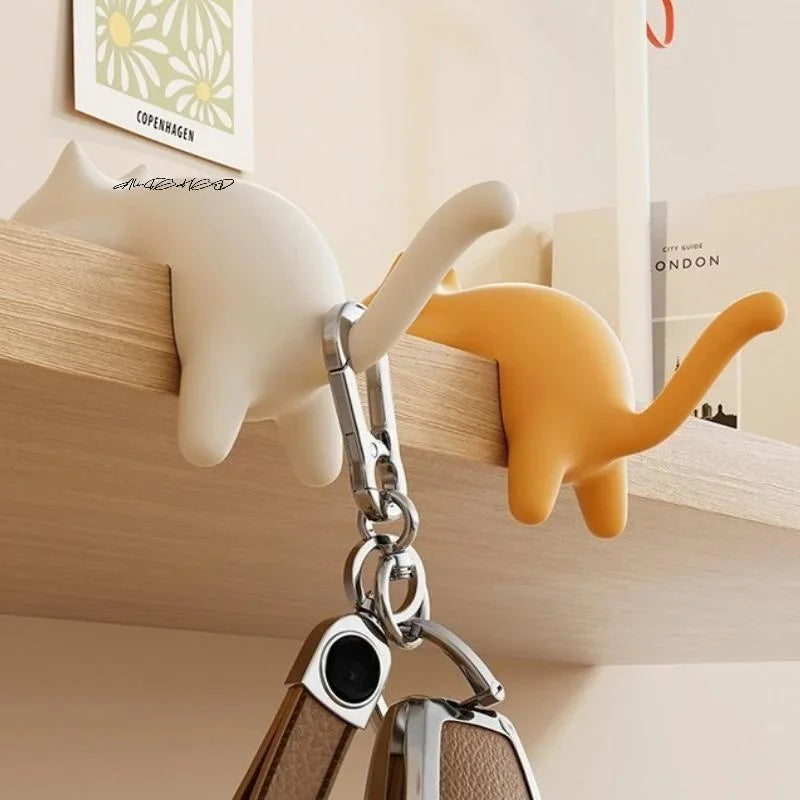 Cute Cat Bag Hook Portable Table Hook Handbag Backpack Organizer Holder for Home Office Desk Side Decor Travel Bag Hanger