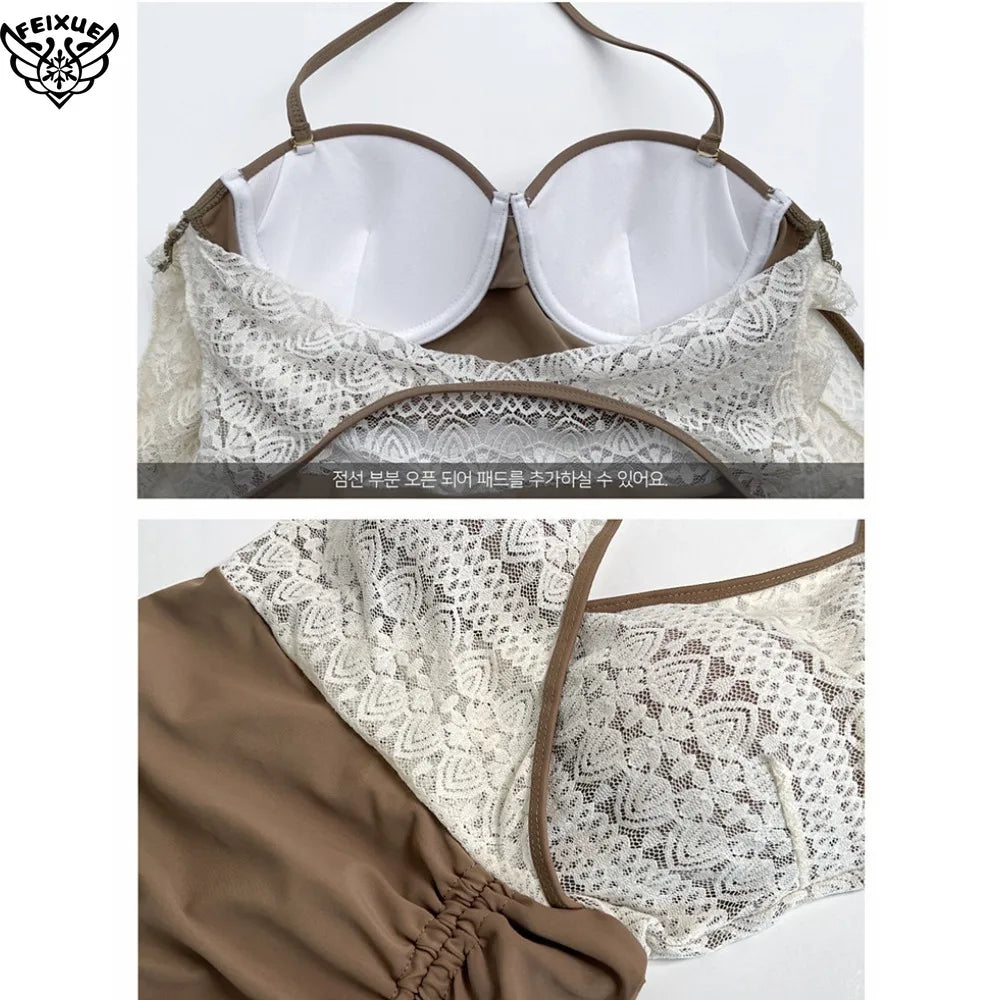 Retro Fre Sle Women's One-Piece Swimsuit Bikini for Vaion Thermal Spa Slimming Design Casual Swimwear Ort Sve Hot Spring Resort