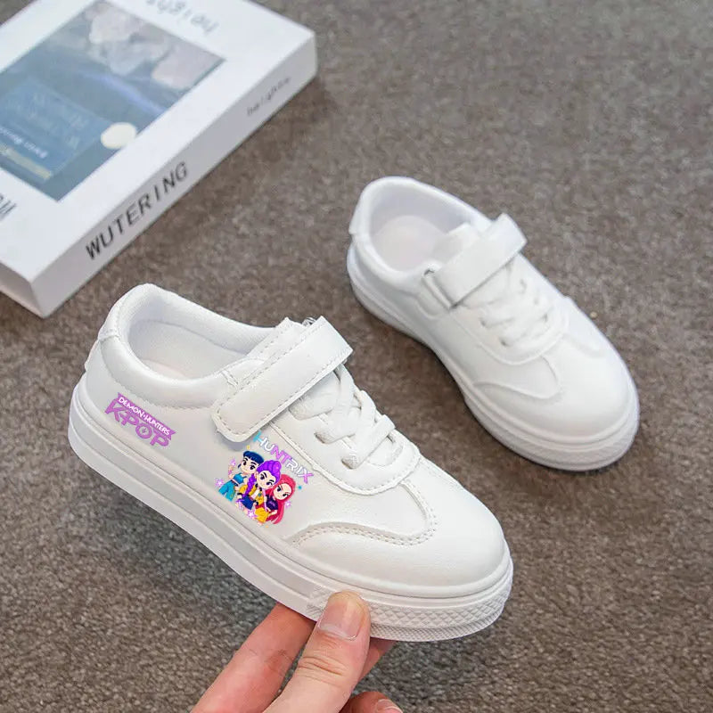KPop Demon Hunters Children's Sneakers Girls Casual Shoes Autumn Rumi Mira Zoey Kids Cartoon Cute Toddler Student Running Shoes