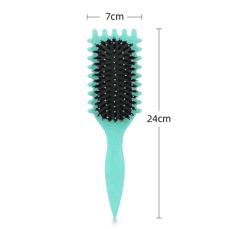 Salon Styling Curly Hair Styling Brush Curl Hair Brush for Combing and Shaping Men's and Women's Curls Reduce Pulling Tools