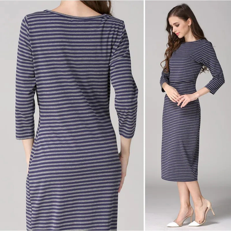 New Spring Striped Maternity Breastfeeding Dresses Pregnancy Clothes Women Pregnant Nursing Lactation Dress Drop Shipping
