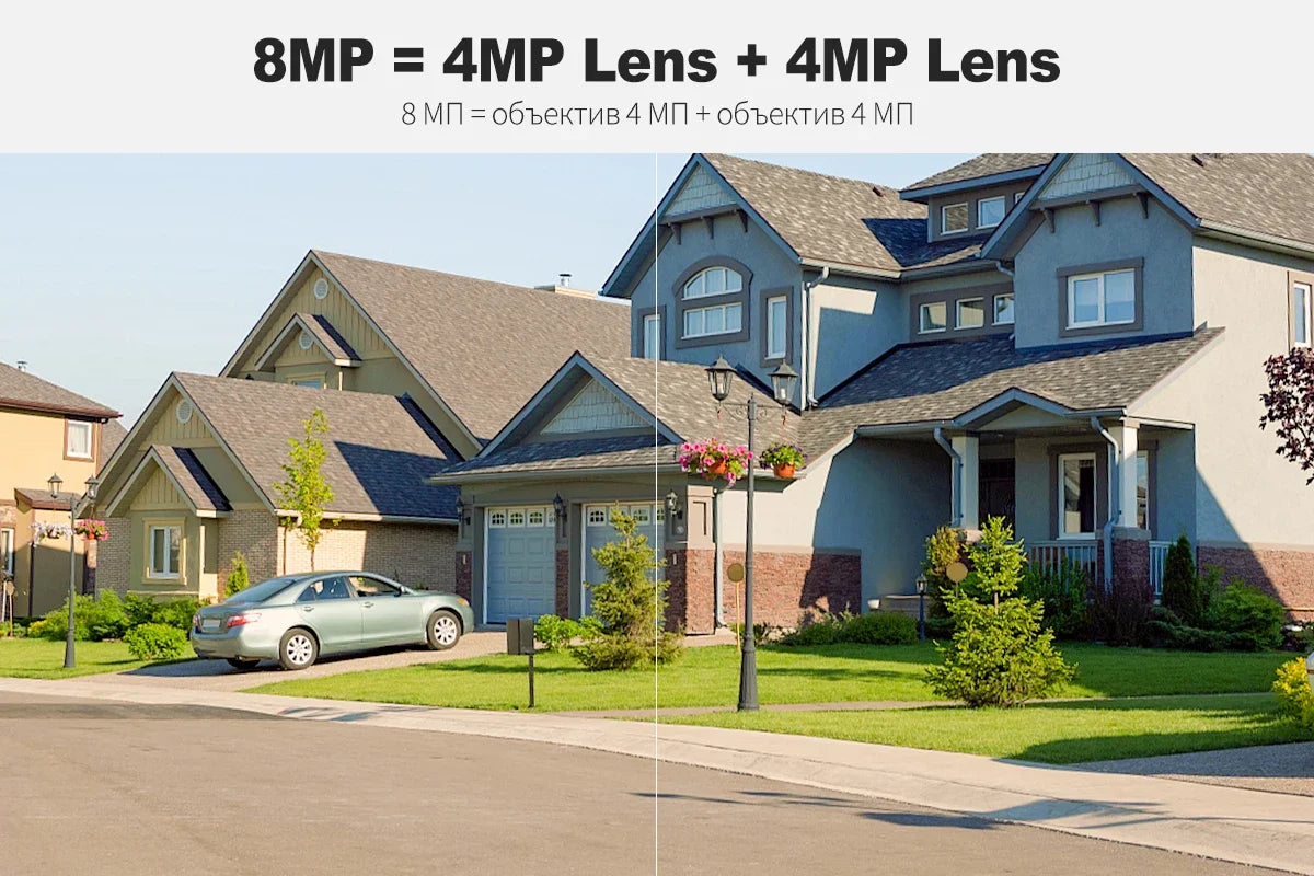 Techage HD 8MP POE IP Camera Outdoor Audio Dual Lens CCTV Video Smart AI Security Camera PTZ Security Surveillance System NVR