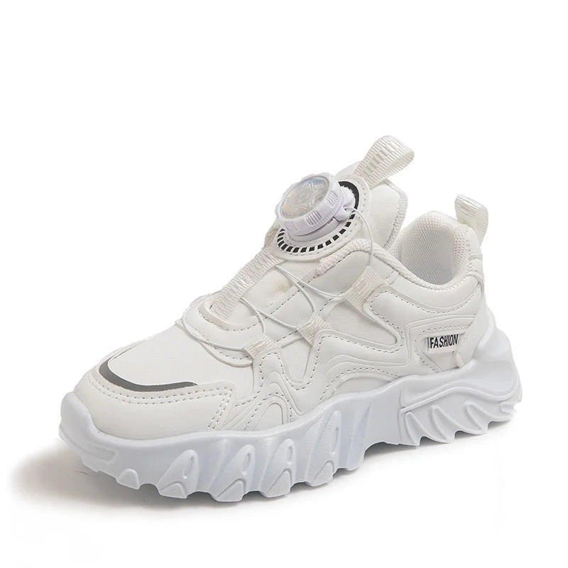 Autumn Leather Fashionable Sports and Leisure Shoes for Students, Anti Slip and Breathable Children's Shoes,Dad Shoes kids shoes