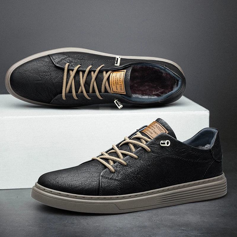 Italian Brand Black Genuine Leather Oxford Shoes UNISEX Casual Shoes Lace Up Flat Sneakers  Luxury Shoes for Men Big Size: 36-47