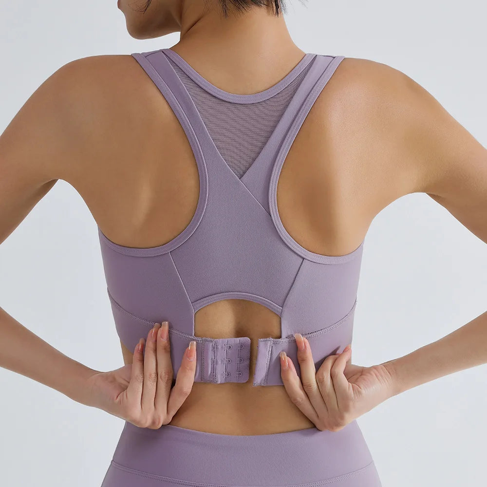 Xlwsbcr New Gym Bra High Impact Sports Bras Workout Tops For Women Full Support Push Up Adjustable Training Yoga Bra Fitness