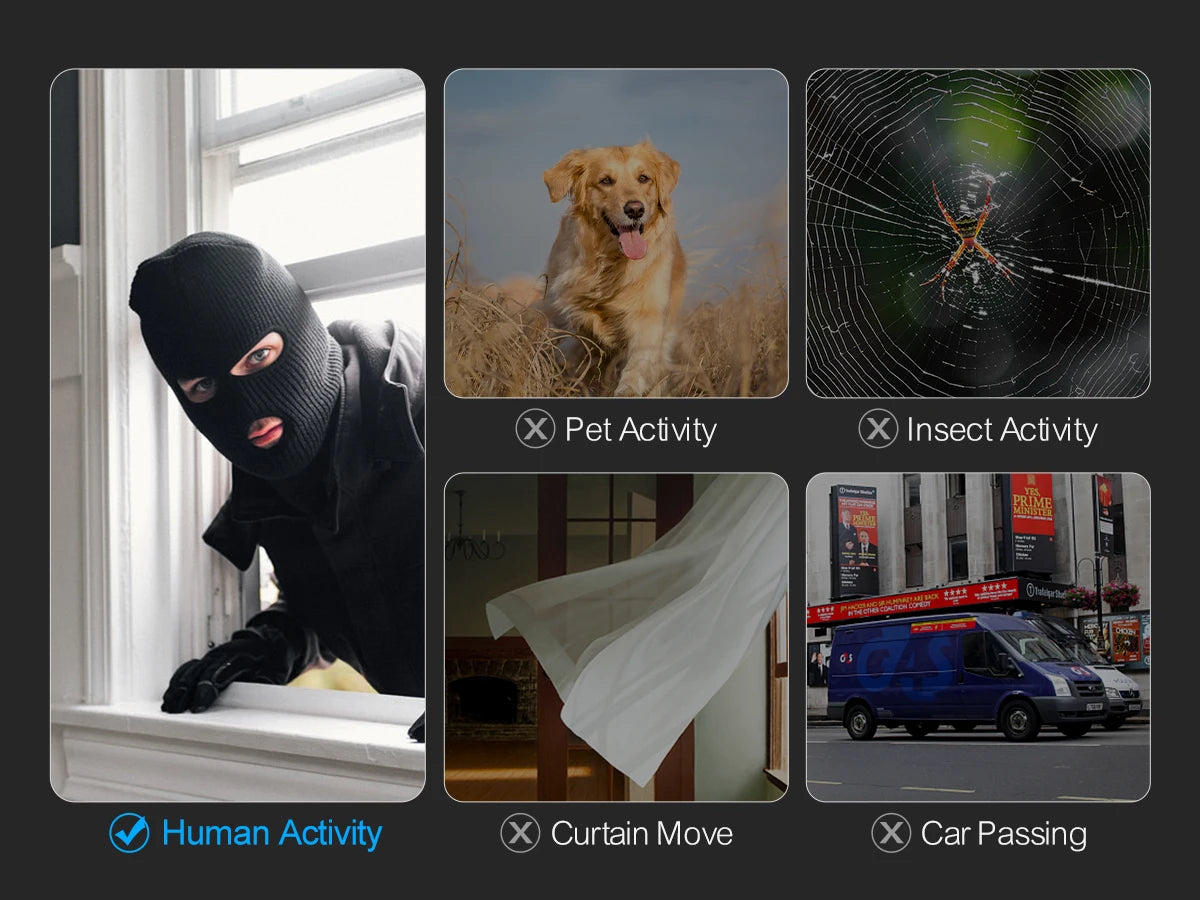 Techage UHD 4K 5MP 8MP IP Camera Red-Blue Light Alert Human Detection Night Vision PoE Security CCTV camera Protection Video