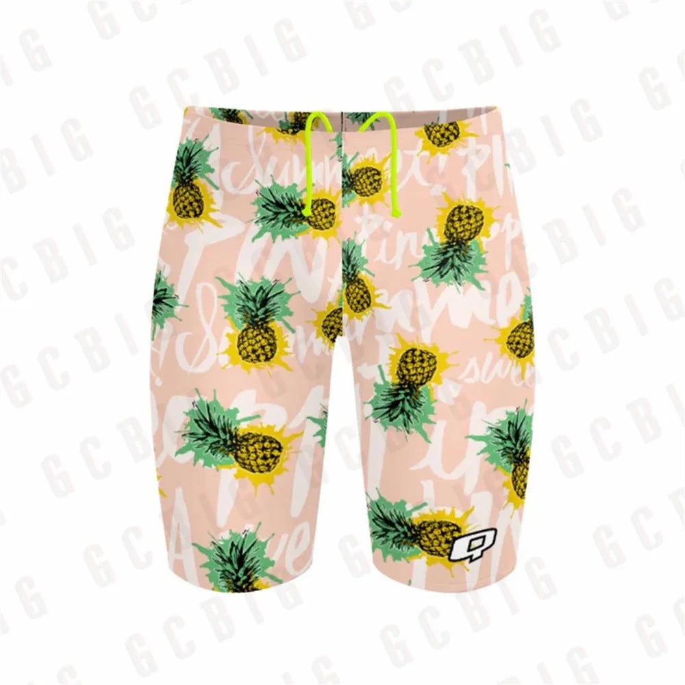 Mens Summer Trunks Swimwear Training Swim Shorts Trunks Swimsuits Boy Jammers Sports Surf Shorts Beach Volleyball Swimming Pants