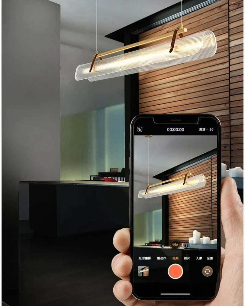 Nordic minimalist acrylic restaurant pendant light LED modern home dining table restaurant bar counter office desk lighting