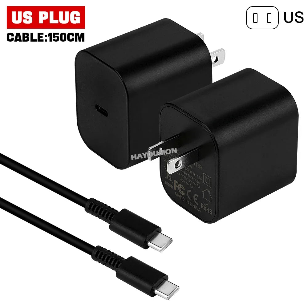 60W Type C AC Adapter For Switch 2 Fast Charger Power Supply Support TV Mode Wall Charger For Switch 2 Gaming Accessories