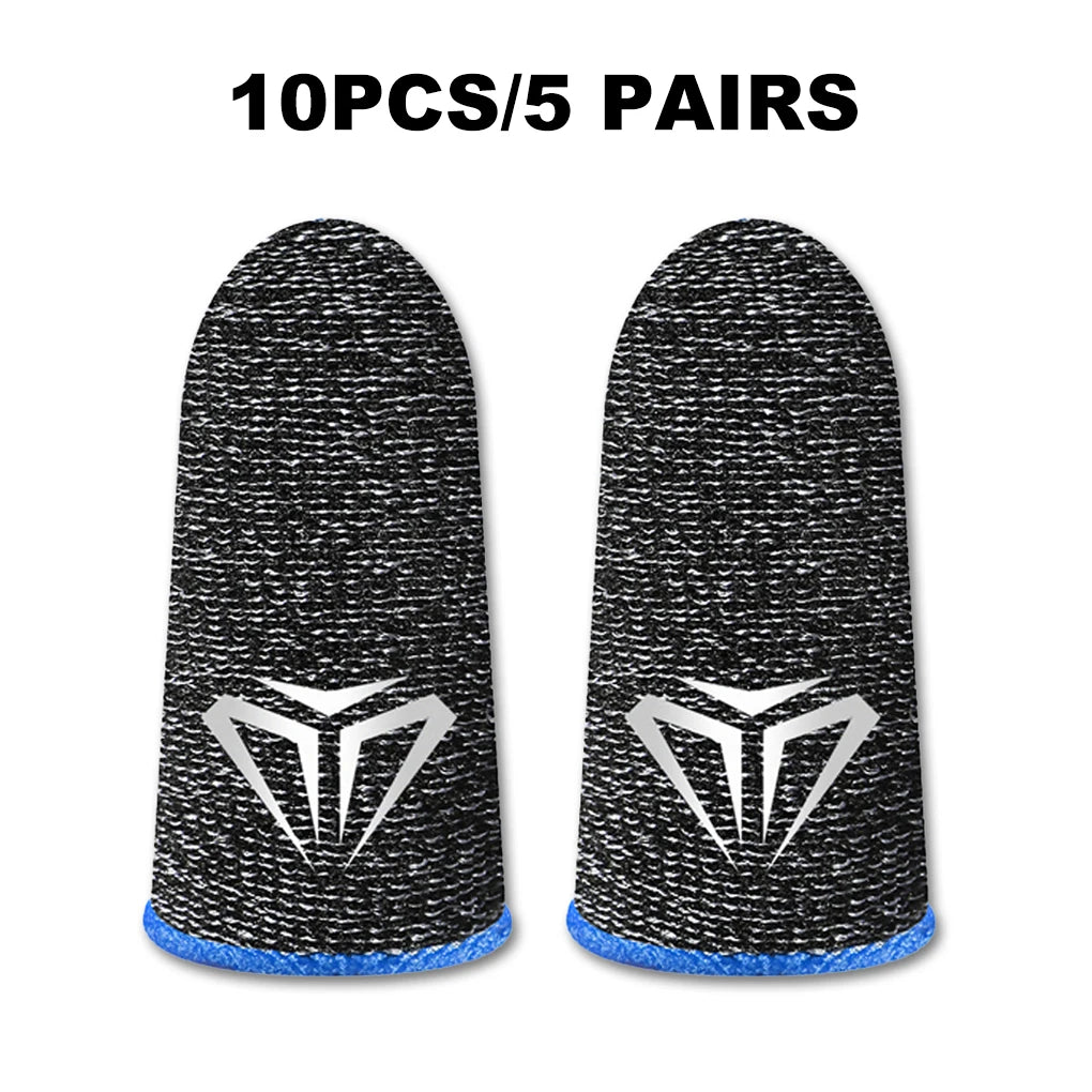 10PCS Mobile Phone Gaming Fingertip Sleeves Sweat-Proof Finger Cover Game Non-slip Touch Screen Thumb Fingertip Sleeves