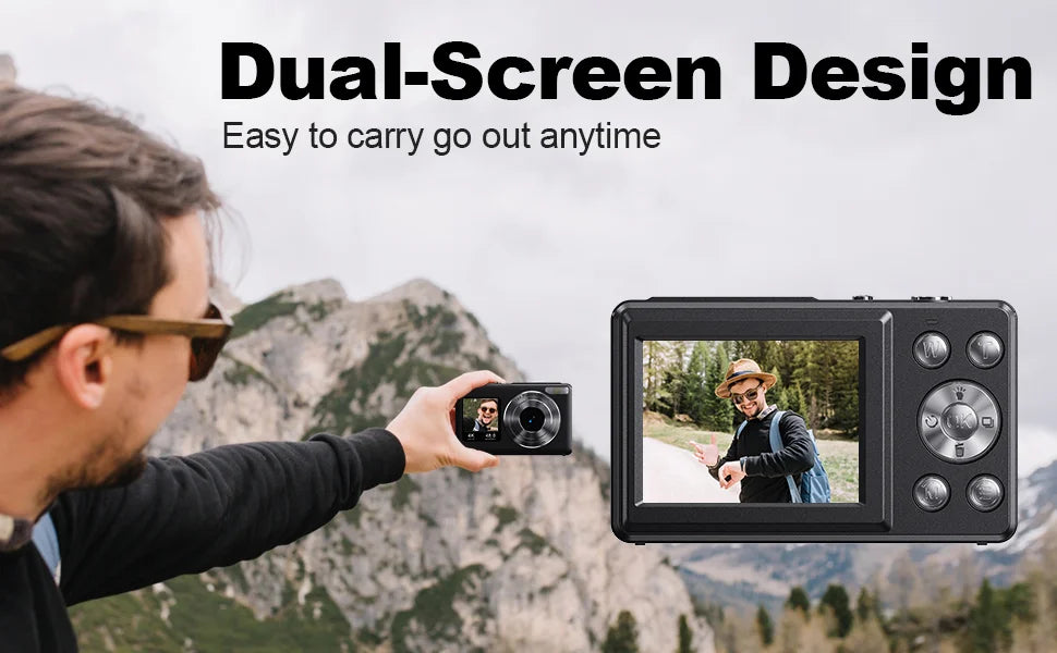 4K Digital Camera Dual Screen Kids Camera 48MP with Autofocus & 16X Zoom Selfie Camera For Teens Children Small Video Camera