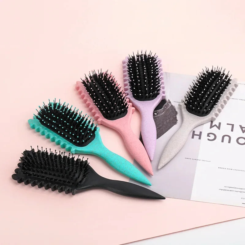 Salon Styling Curly Hair Styling Brush Curl Hair Brush for Combing and Shaping Men's and Women's Curls Reduce Pulling Tools