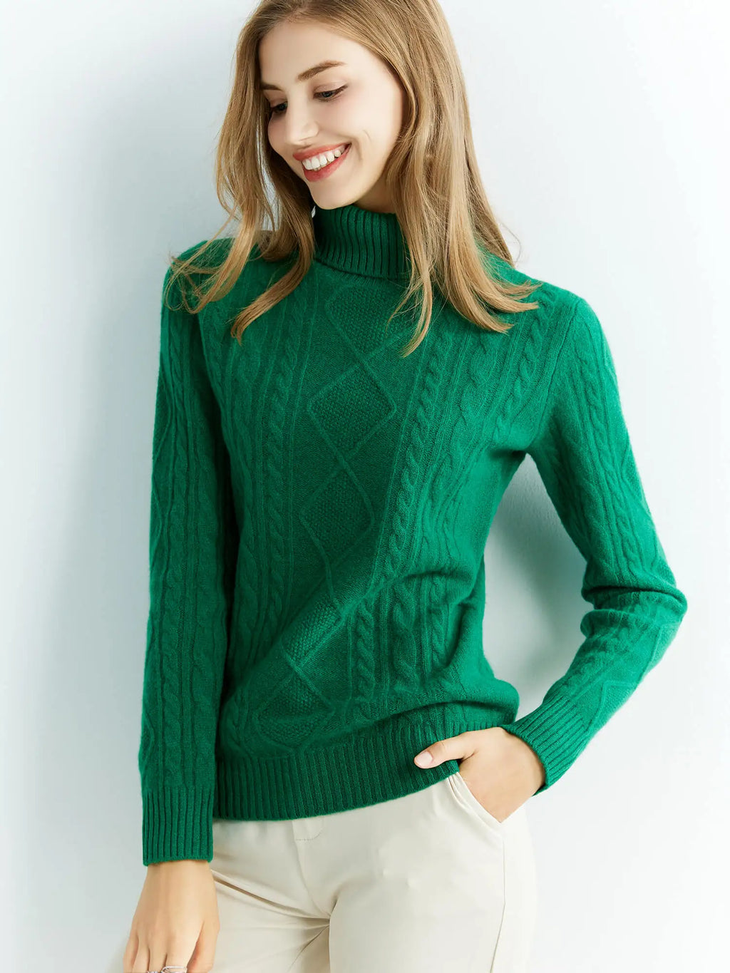 Cashmere Sweater Women Knitted Sweaters 100% Merino Wool Turtleneck Long-Sleeve Knit Pullover 2022 Winter Autumn Jumper Clothing