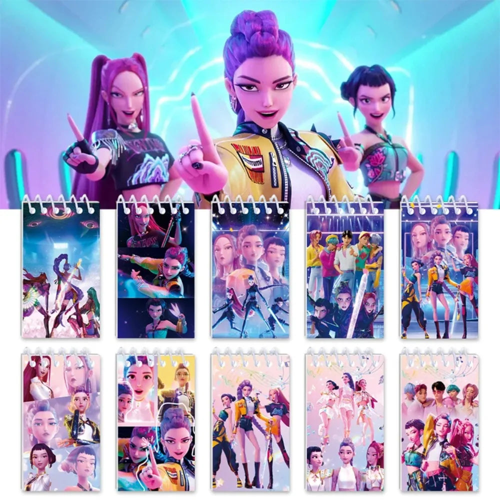 Kpop Demon Coil Notebook, Huntrix Anime Book, Decorative Notebook, Party Gift for Guests, Birthday Party Supplies, Kpop Warrior