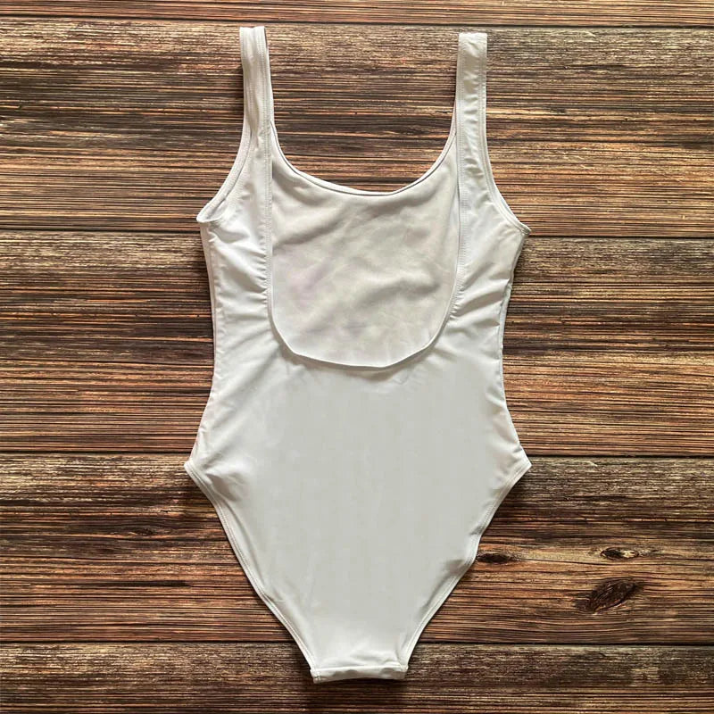 Sexy Padded One Piece Swimsuit Women Swimwear Solid Bathing Suit monokini Swimming Suit Summer Beachwear maillot de bain femme