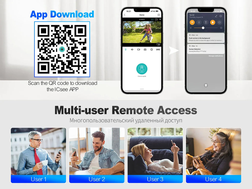 Techage 4MP PTZ WIFI IP Camera Two-Way Audio Outdoor Wireless CCTV Security Camera Smart AI Human Detection Color Night Vision