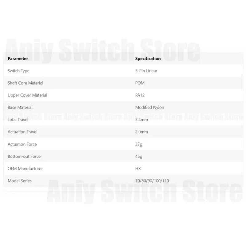 HMX Xinhai Switch 5Pin Linear 37gf 57gf Mechanical Keyboard For Gaming Keyboard Kit Factory Lubed Voice Actor Axis HC Studio