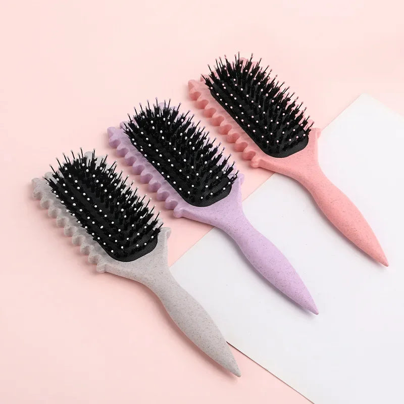 Salon Styling Curly Hair Styling Brush Curl Hair Brush for Combing and Shaping Men's and Women's Curls Reduce Pulling Tools
