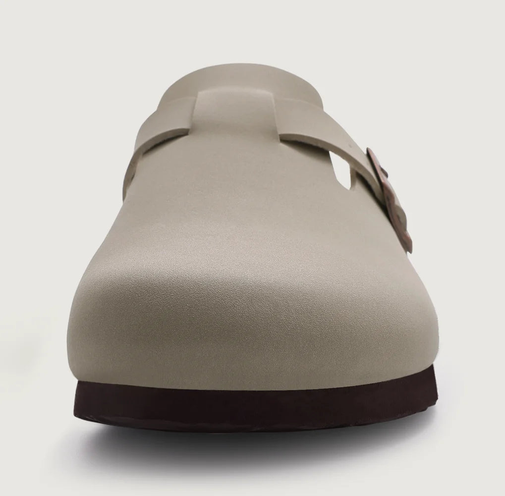 Kidmi Men Clogs Slippers New Suede Clogs For Women Summer Vacation Cork Clogs Slippers Nonslip Casual Home Slipper Double Buckle