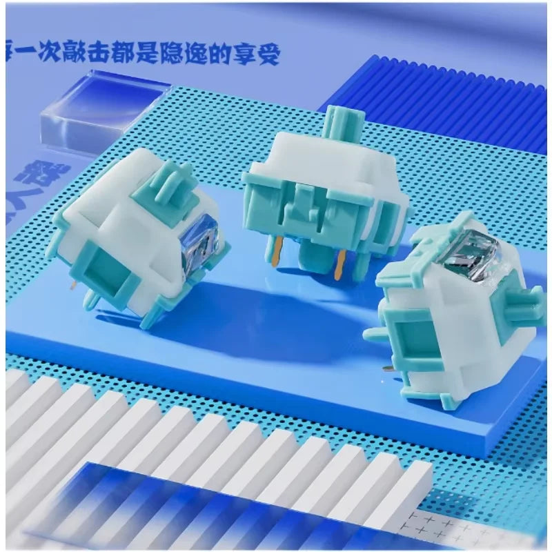 KTT Phantom Silent Keyboard Switch 45g 5pin Linear Mechanical keyboard Mute Switches Computer Accessories For Gaming And Office