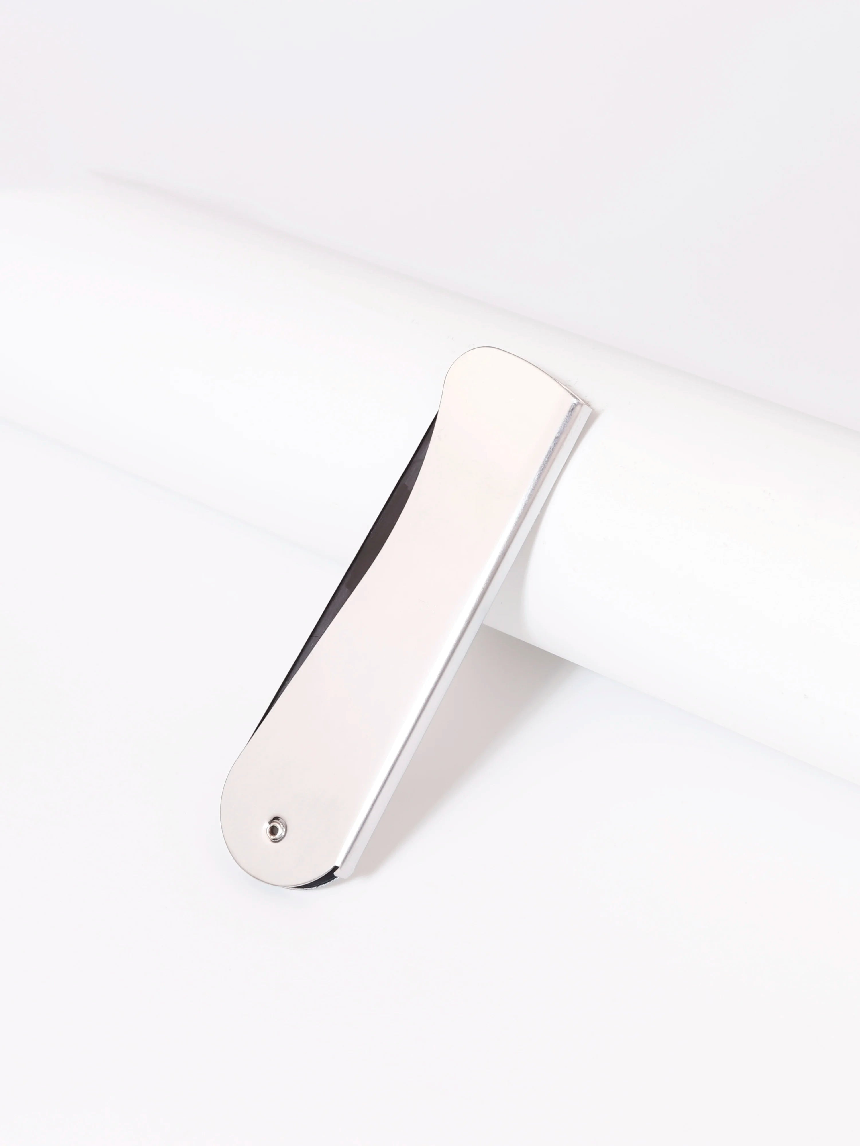 1PCS stainless steel folding men's beard comb, fine toothed straightener, used for daily hair and beard combing