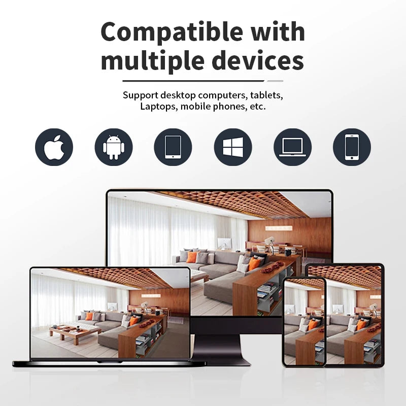 8MP E27 Bulb Lamp Camera LED Bulb WiFi Smart IP Surveilance Cam Two-way Audio Color Night Vision 10X Zoom Wireless Cam 2 in 1