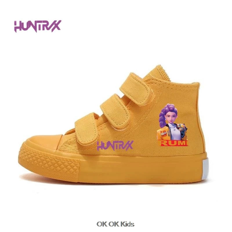 Hot KPop Demon Hunters Rumi Children's Canvas Shoes High-Top For Girl Kids Sneakers Breathable Sports Shoes Student Tennis Shoes
