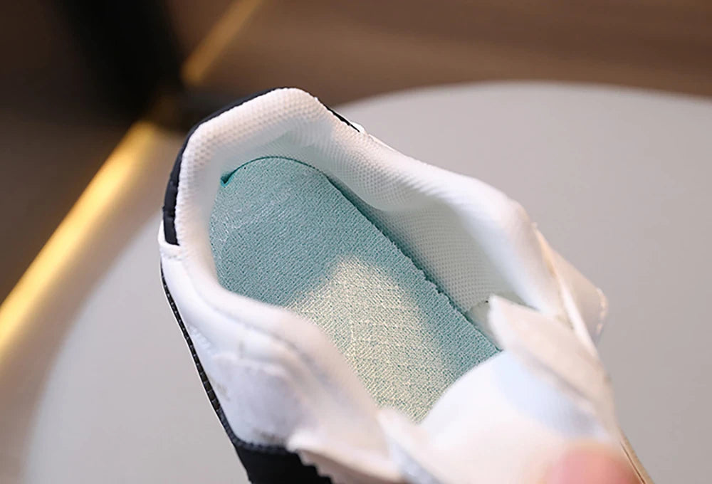 Fashion Sport Shoes For Children PU Leather Ergonomics Kids Sneakers Soft-soled Children's Sneakers Boy's Girl's Tennis Shoes