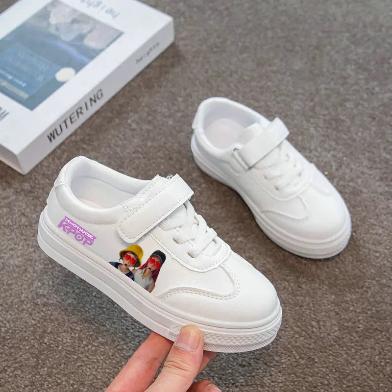 KPop Demon Hunters Children's Sneakers Girls Casual Shoes Autumn Rumi Mira Zoey Kids Cartoon Cute Toddler Student Running Shoes