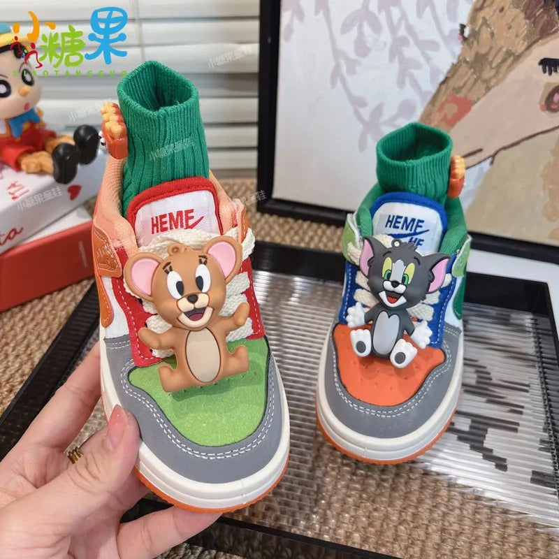 Miniso Tom & Jerry Sneakers 2025 - Low Top Colorful Casual Shoes for Boys
