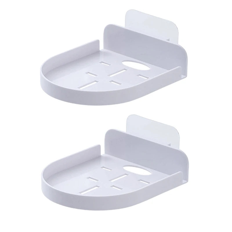 1/2pcs Adhesive Monitor Floating Shelf Security Cameras Baby Monitors Non-Drilling Wall Shelf Office Home Decor Bathroom Storage