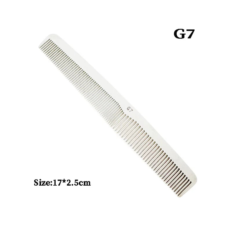 Stainless Steel Silver Metal Barber Comb Professional Hairdressing Salon Combs Detangling Hair Cutting Tools For Men And Women