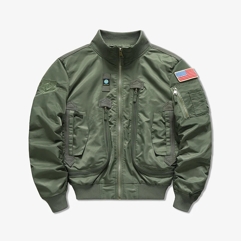 MA-1 American pilot cotton jacket men's autumn and winter thick warm baseball jacket fashion jacket men's military fan jacket
