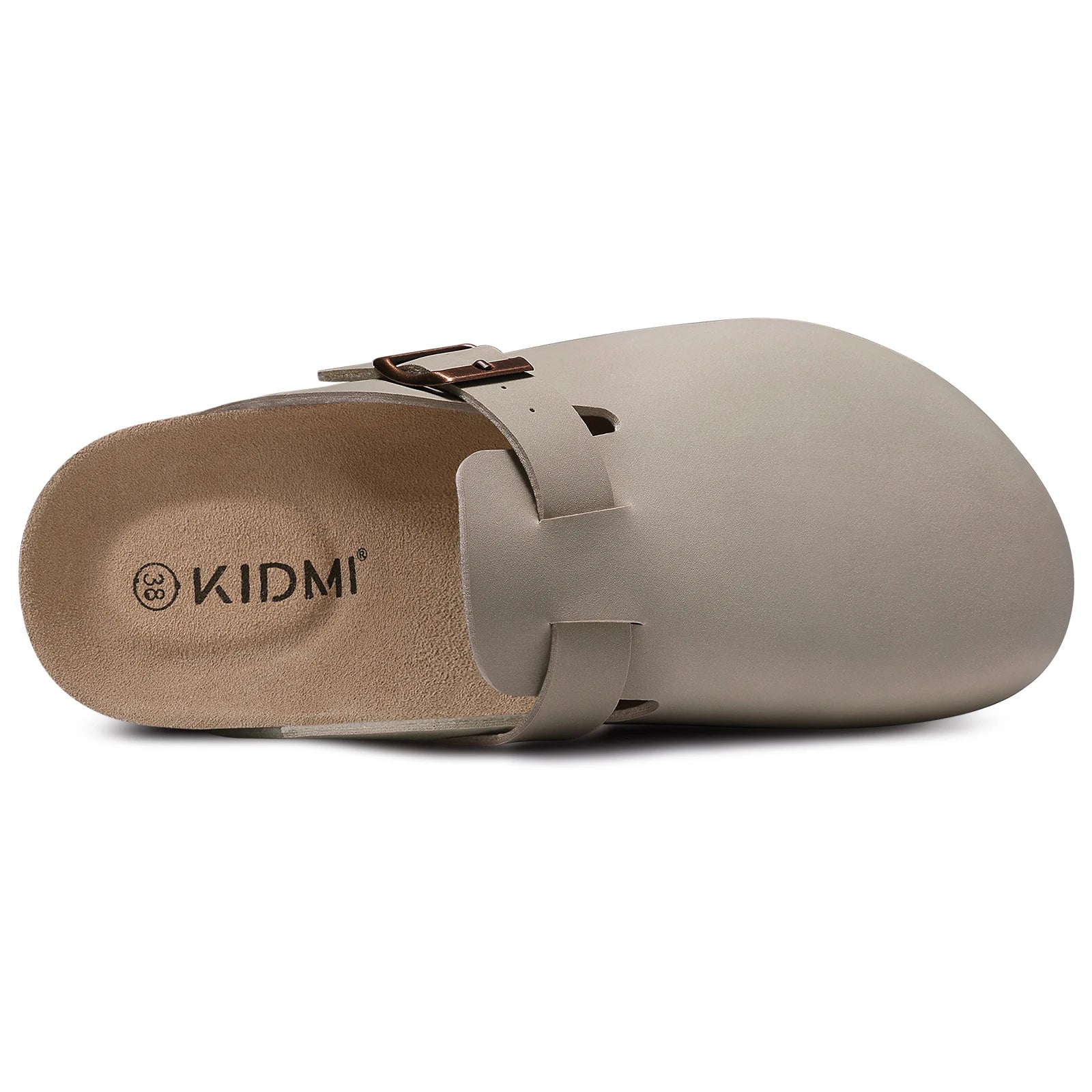 Kidmi Men Clogs Slippers New Suede Clogs For Women Summer Vacation Cork Clogs Slippers Nonslip Casual Home Slipper Double Buckle