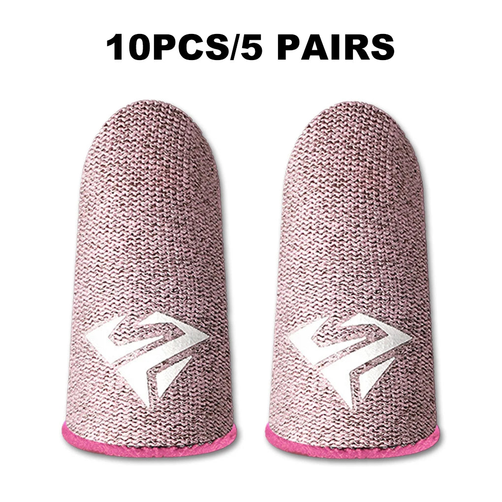 10PCS Mobile Phone Gaming Fingertip Sleeves Sweat-Proof Finger Cover Game Non-slip Touch Screen Thumb Fingertip Sleeves