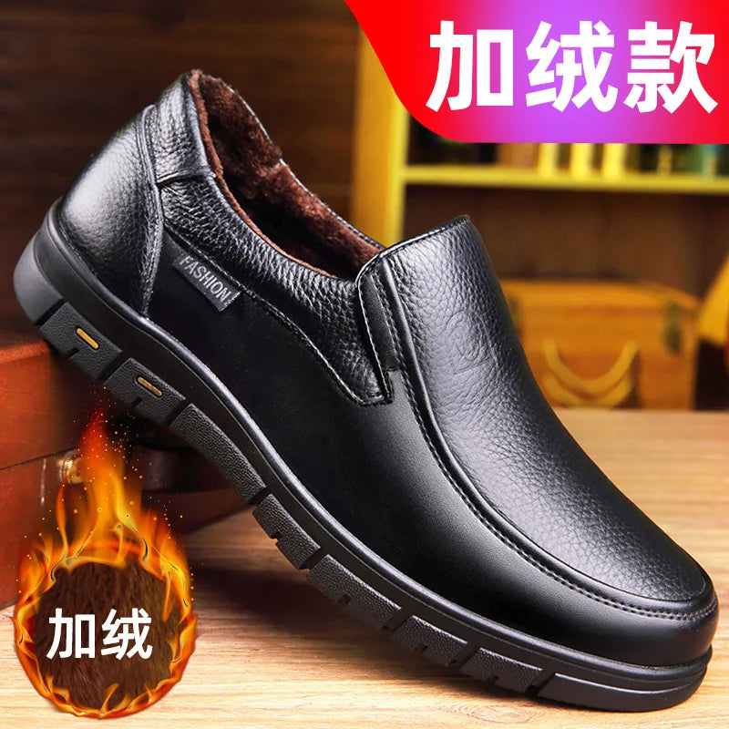 Handmade Shoes Genuine Leather Casual Shoes For Men Flat Platform Walking Shoes Outdoor Footwear Loafers Breathable Sneakers