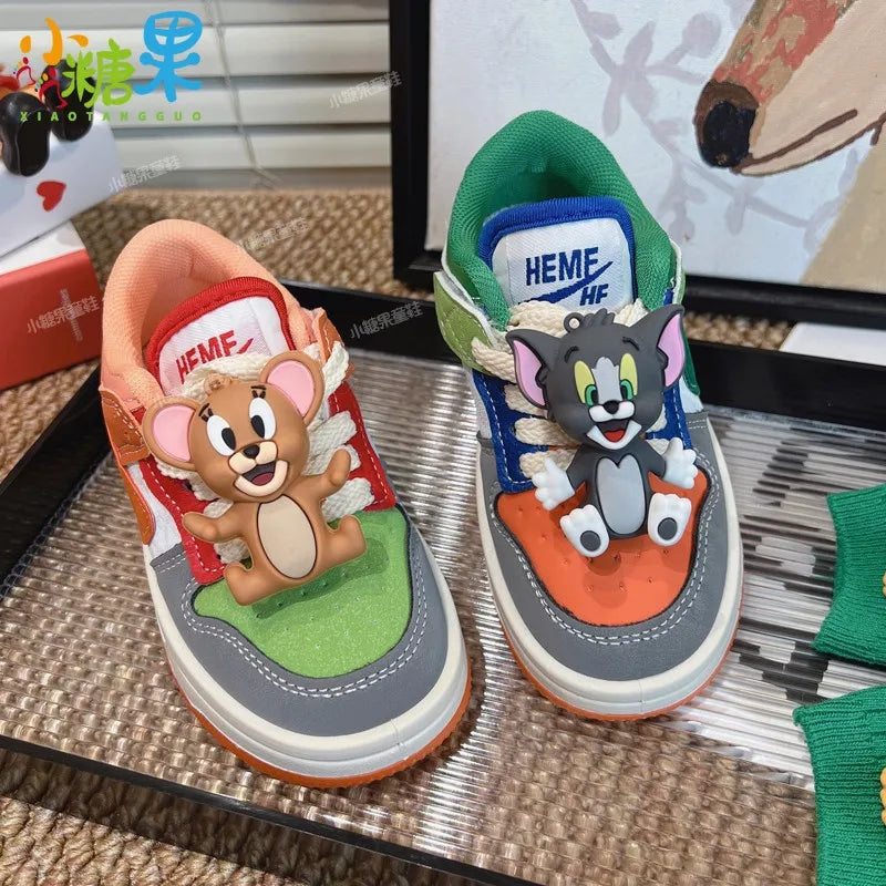 Miniso Tom & Jerry Sneakers 2025 - Low Top Colorful Casual Shoes for Boys