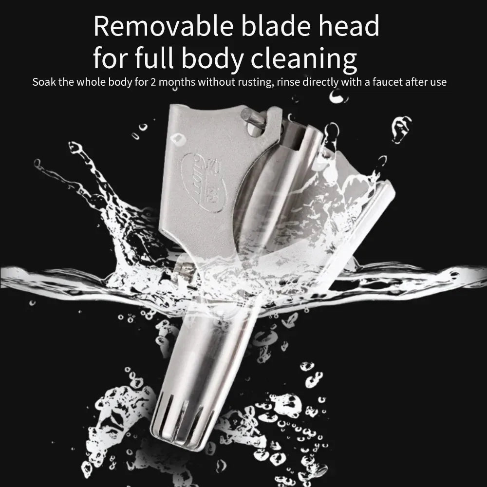 1pc Portable Washable Ear Hair Trimmer Cleaning Without Rusting Painless Nose Hair Trimming Small Men's Portable Razor Low Noise