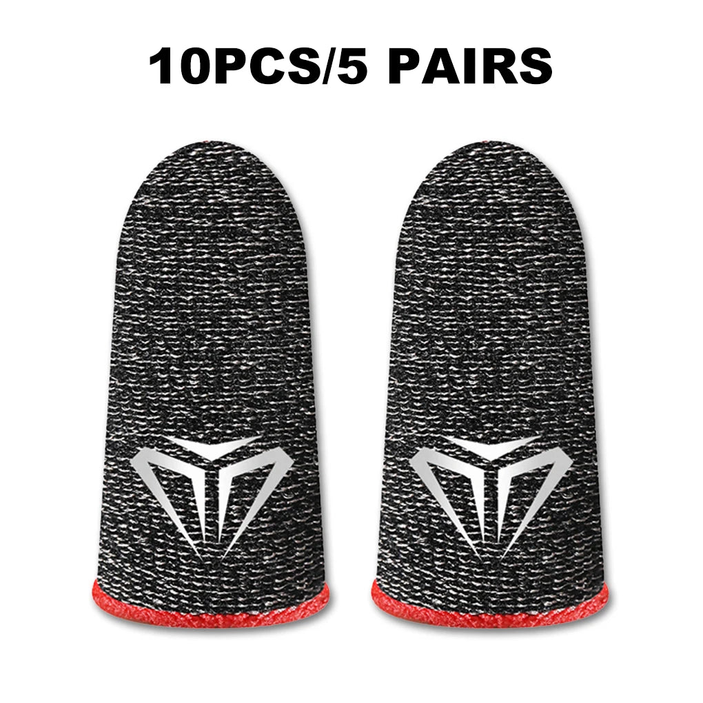 10PCS Mobile Phone Gaming Fingertip Sleeves Sweat-Proof Finger Cover Game Non-slip Touch Screen Thumb Fingertip Sleeves