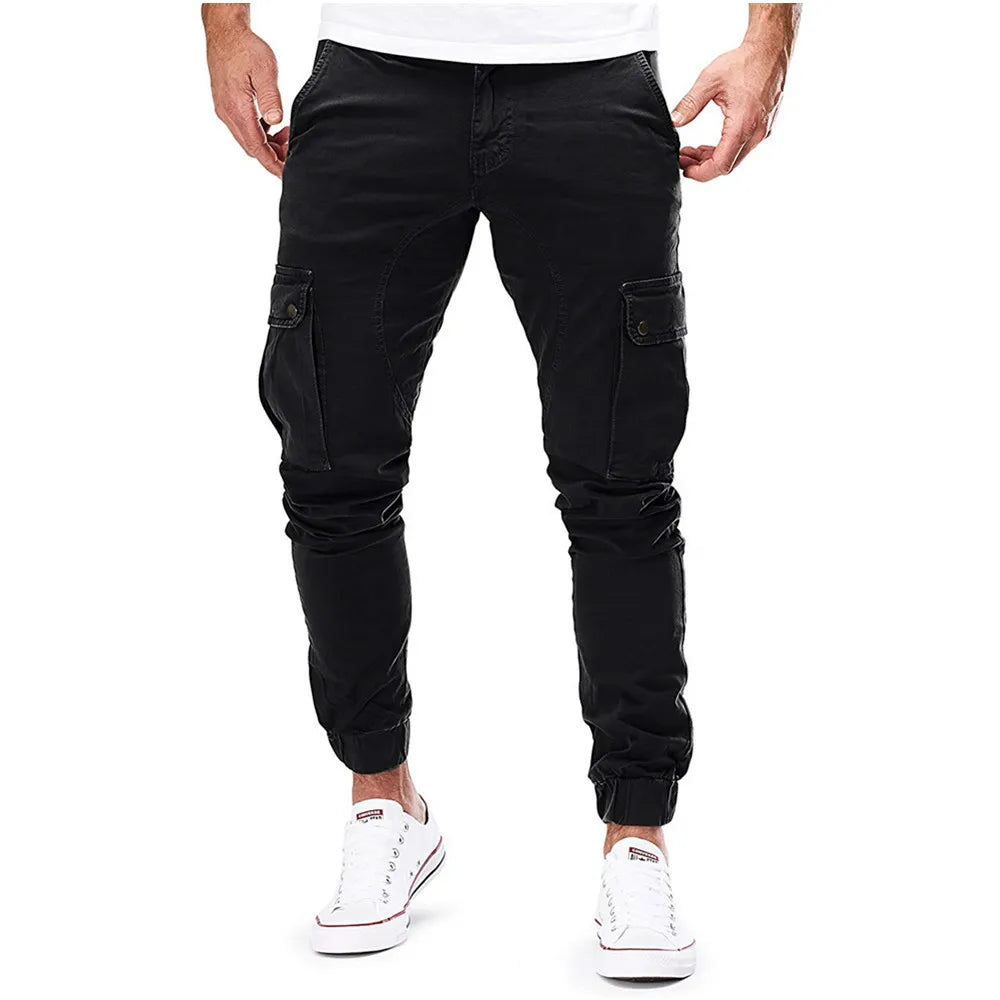 Men Pants Thin Fashion Casual Jogger Pants 2020 Streetwear Cargo Pants Men's Multi-pockets Trousers Fitness Gyms Sweatpants Mens