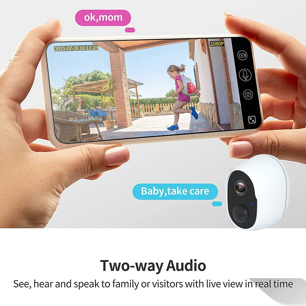 Tuya Smart 9000mAh Rechargeable Battery 3.5W Solar IP65 Outdoor Wireless WIFI 3MP Surveillance Siren CCTV Camera Alexa Google