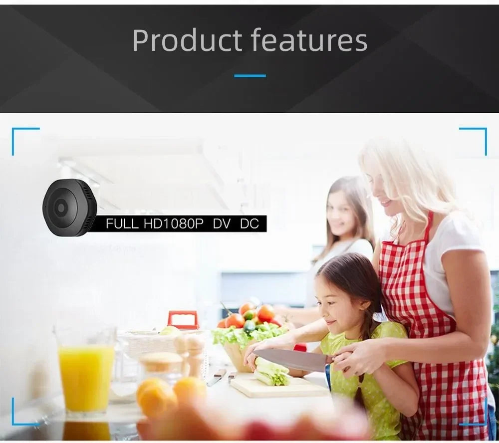 4K HD Smallest Mini Camera Espia Wifi Security Smart Home Surveillance Small Wifi Cam LR Night Vision Motion Detection Body Cam