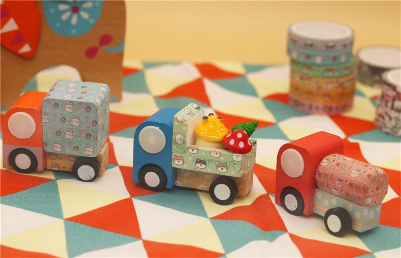 18 pcs/set Kawaii Animals Face Cartoon Washi Tape Set Masking Tapes Scrapbooking Diy Journal Stationery School Supplies Gift