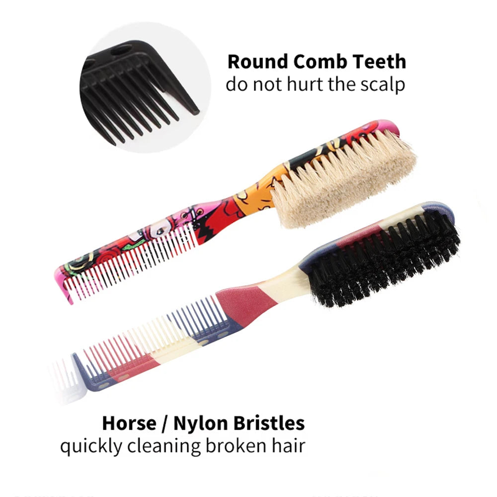 3 Pieces Portable Barber Fade Brush Set Barber Blade Cleaning Brush Clipper Brush Hair Styling Brush for Men Salon Hair Cutting