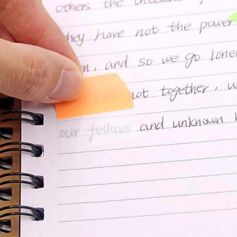 120 Pages Simple Transparent Index Stickers Color Label Stickers DIY Sticky Notes Office School Supplies