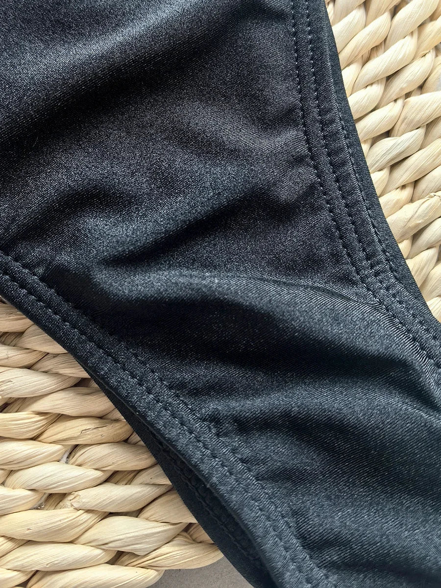 Sexy Deep V Neck Hollow Out One Piece Swimsuit Women Swimwear Female Backless Monokini High Cut Bather Bathing Suit Swim Lady