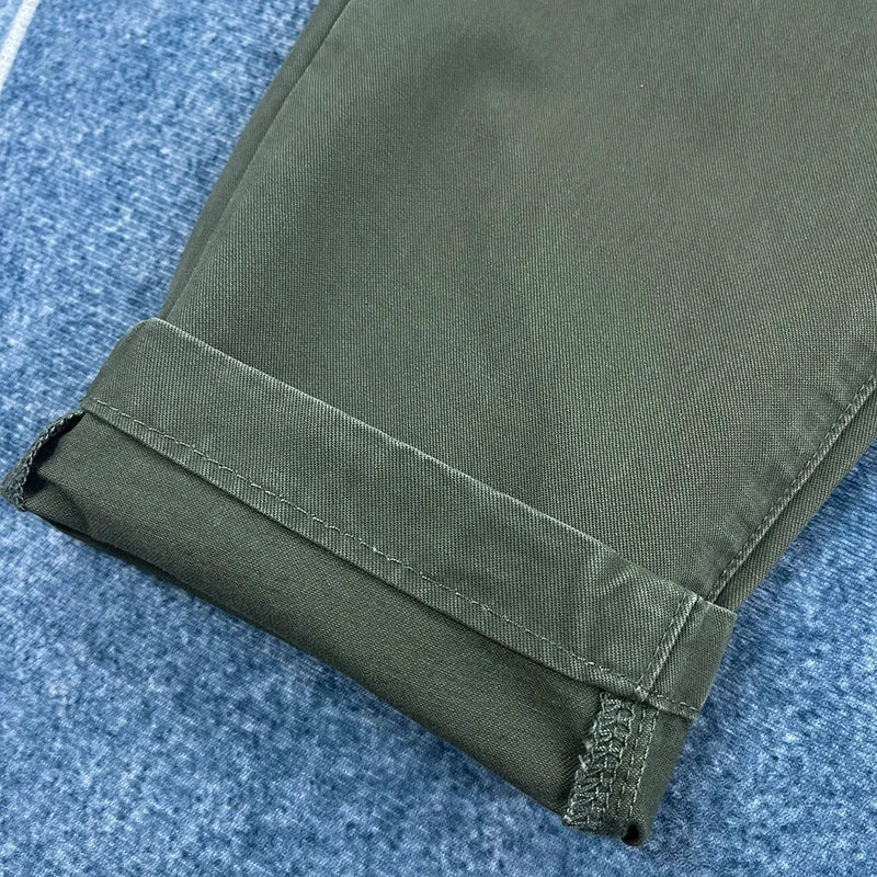 Heavy cotton straight leg casual pants men's American vintage to do old washed cargo pants