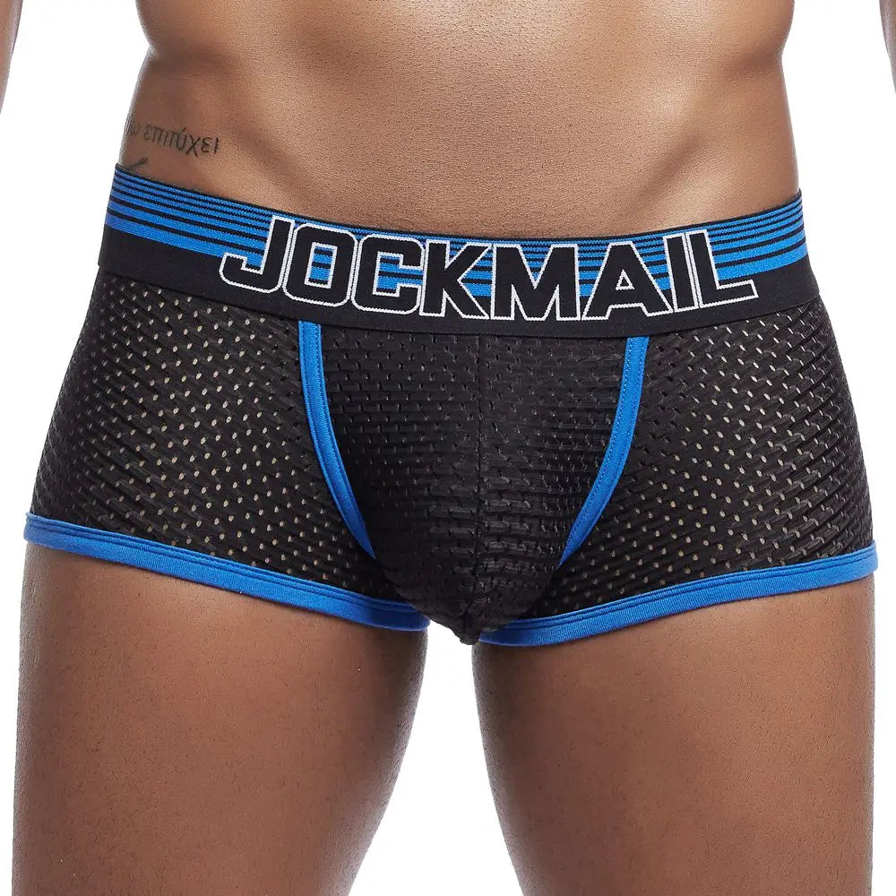 JOCKMAIL 4PCS/Lot Boxer Men Mesh Breathable Boxershorts Men Underwear Shorts Panties Men Cuecas Boxer Underpants Calzoncillos
