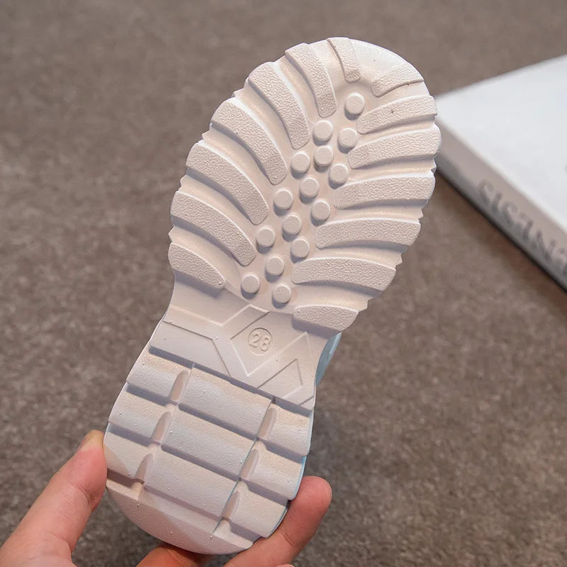 Autumn Leather Fashionable Sports and Leisure Shoes for Students, Anti Slip and Breathable Children's Shoes,Dad Shoes kids shoes