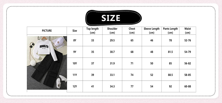 2024 New Spring Autumn Girls Matching Clothes 8-12 Years Solid Color Vacation Party Daily Casual Clothing Korean Style Outfits
